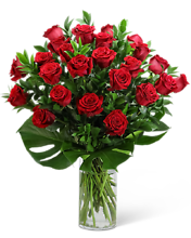 Red Roses with Modern Foliage (24)