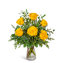 Half Dozen Yellow Roses